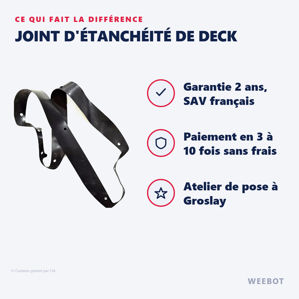 Joint d'Étanchéité de Deck : les points forts