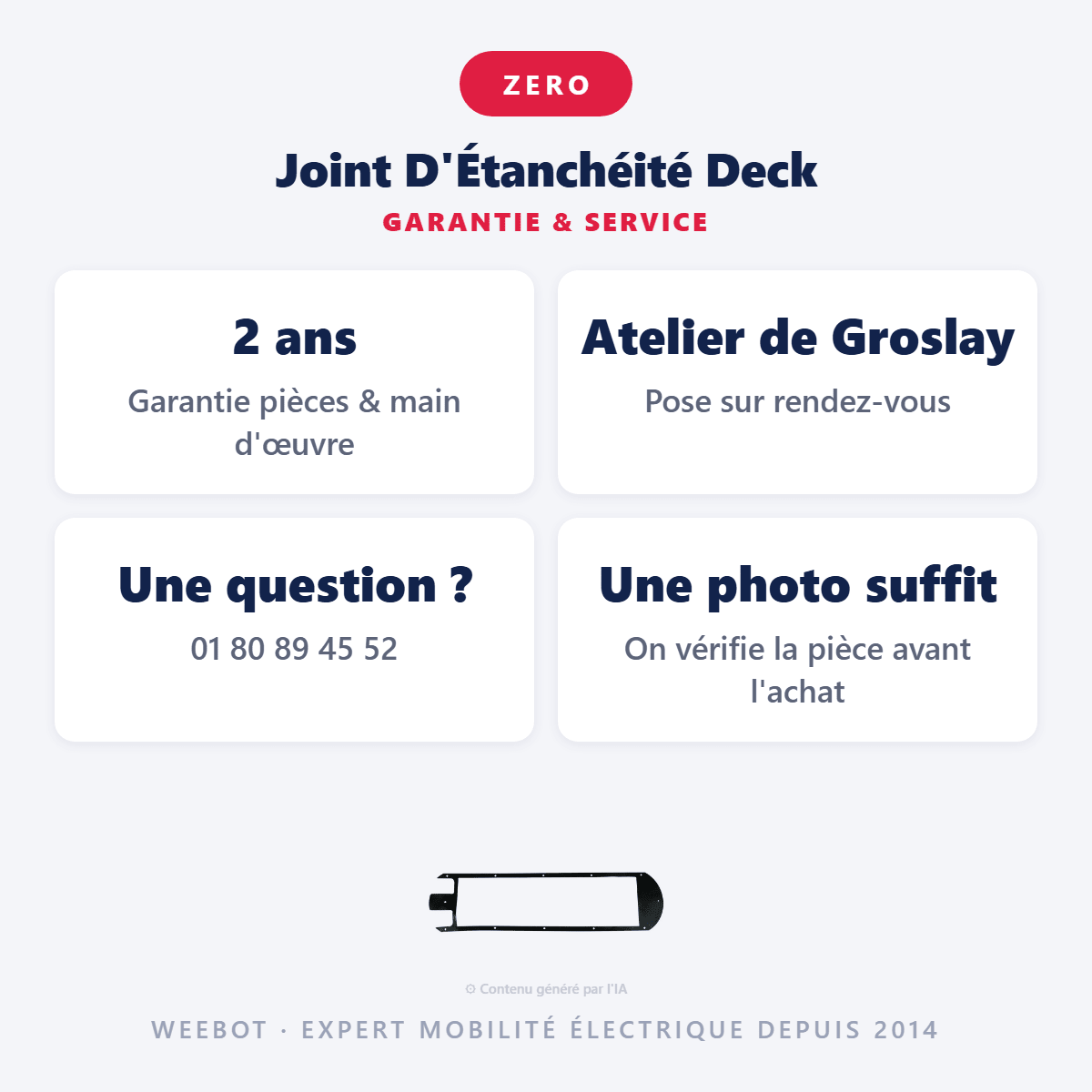 Joint D'Étanchéité Deck pour Trottinette Électrique Z9 - Weebot