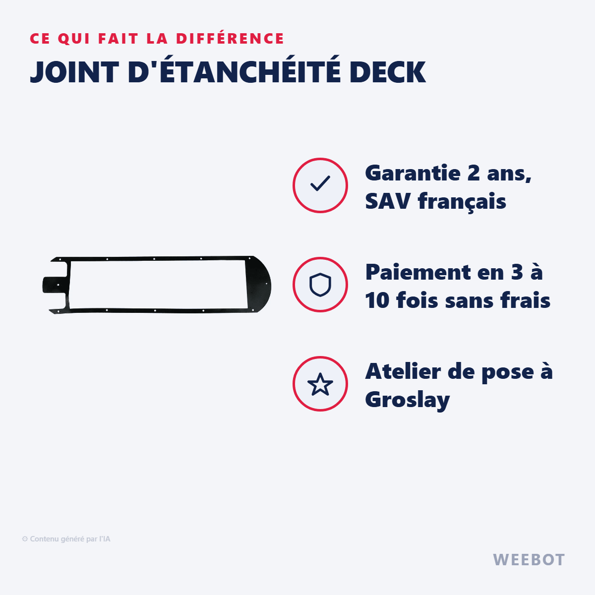 Joint D'Étanchéité Deck pour Trottinette Électrique Z9 - Weebot