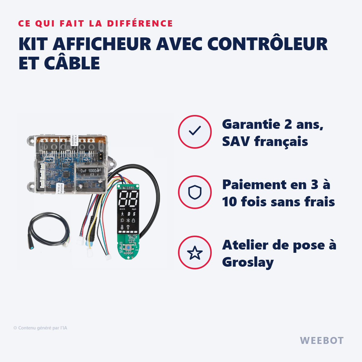 Kit Afficheur avec Contrôleur et Câble : les points forts