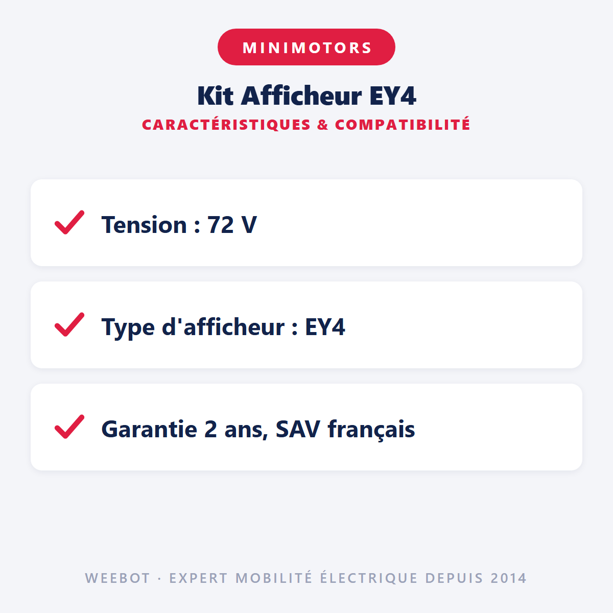 Kit Afficheur EY4 (Bluetooth) pour Trottinette Electrique Dualtron Minimotors Jusqu'à 72V - Weebot