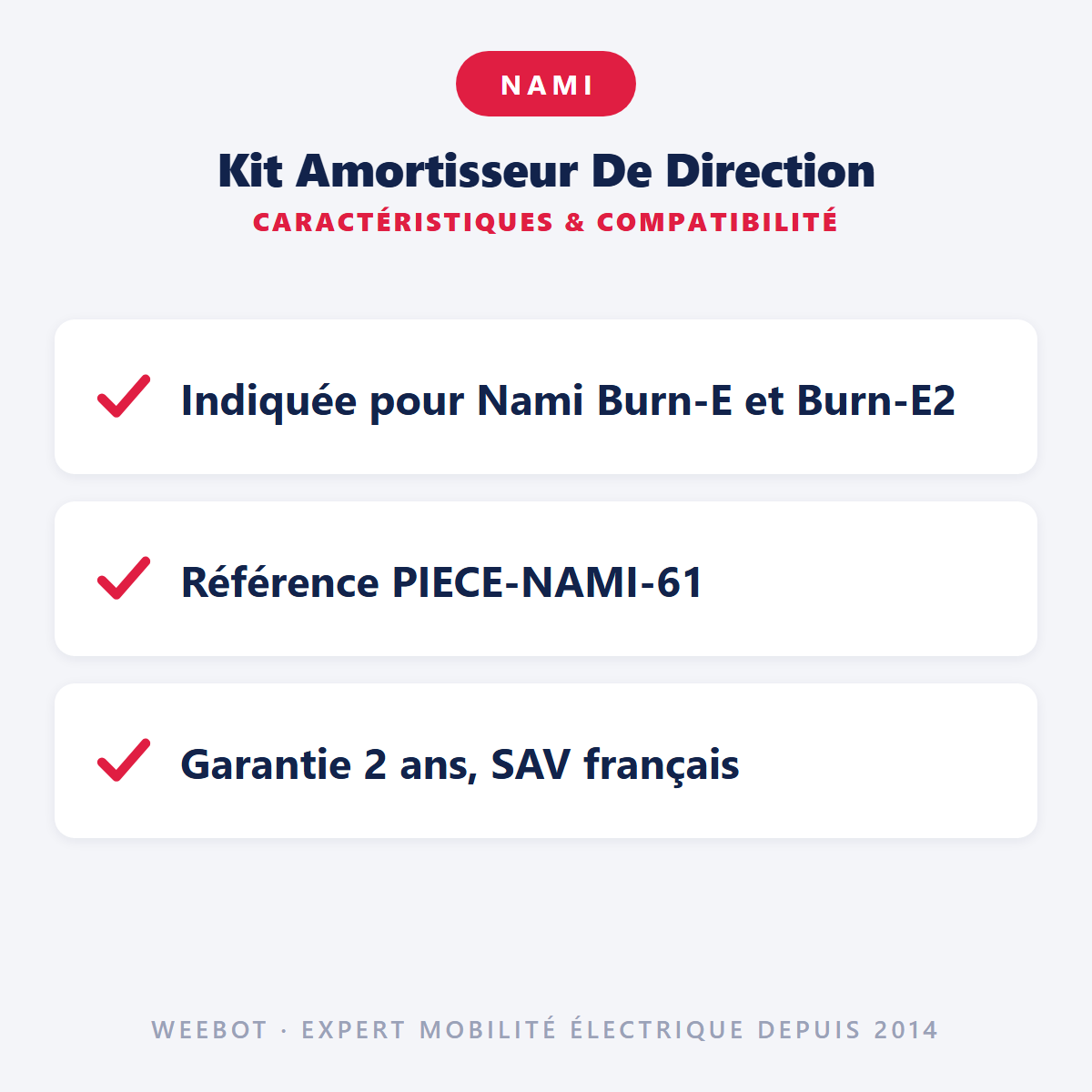 Kit Amortisseur De Direction : caractéristiques et compatibilité