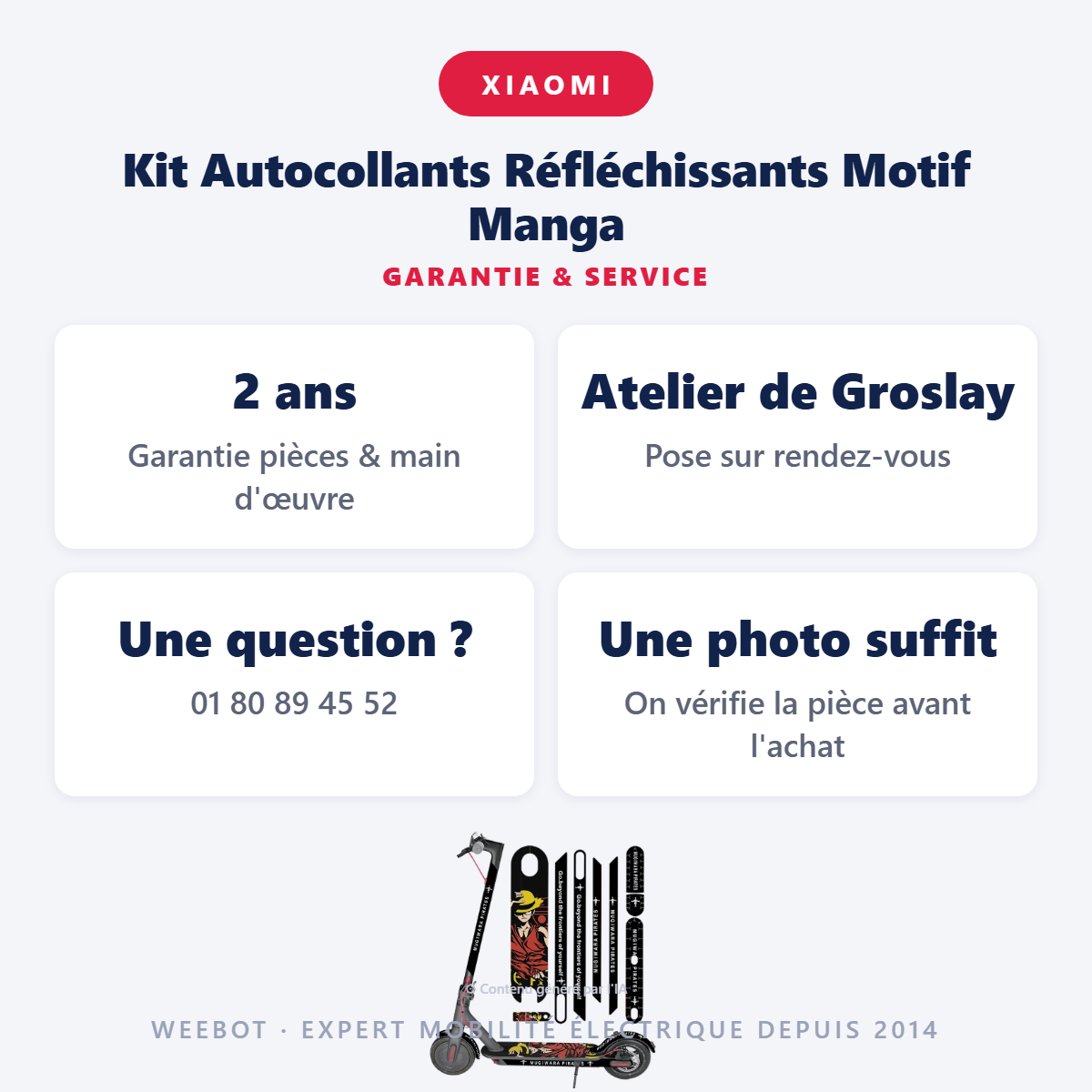 Kit Autocollants Réfléchissants Motif Manga : garantie 2 ans et service après-vente