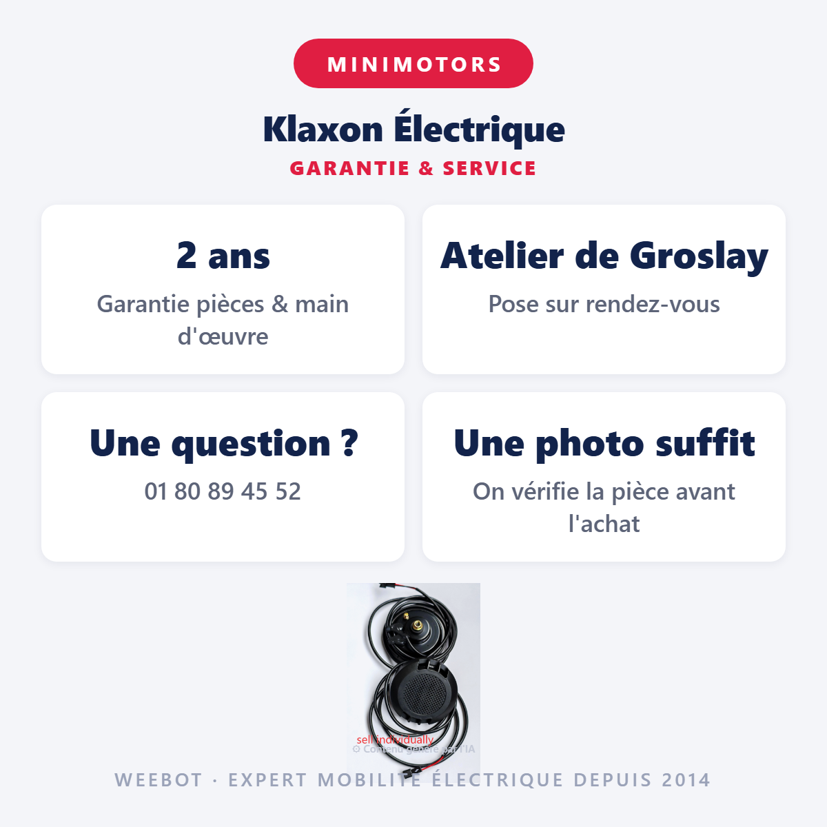 Klaxon Électrique : garantie 2 ans et service après-vente