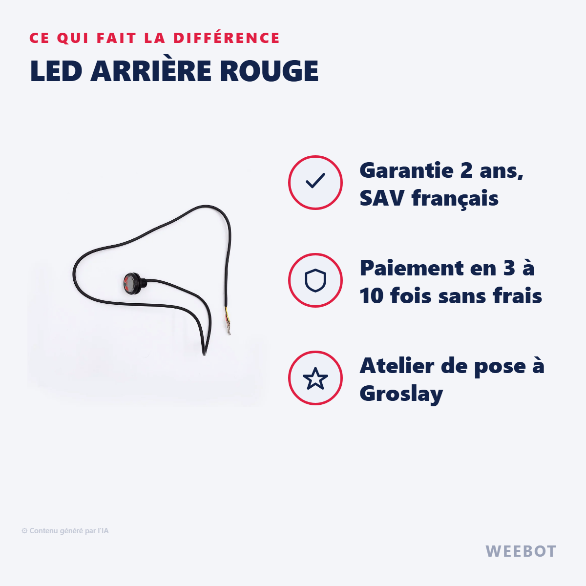 LED Arrière Rouge : les points forts