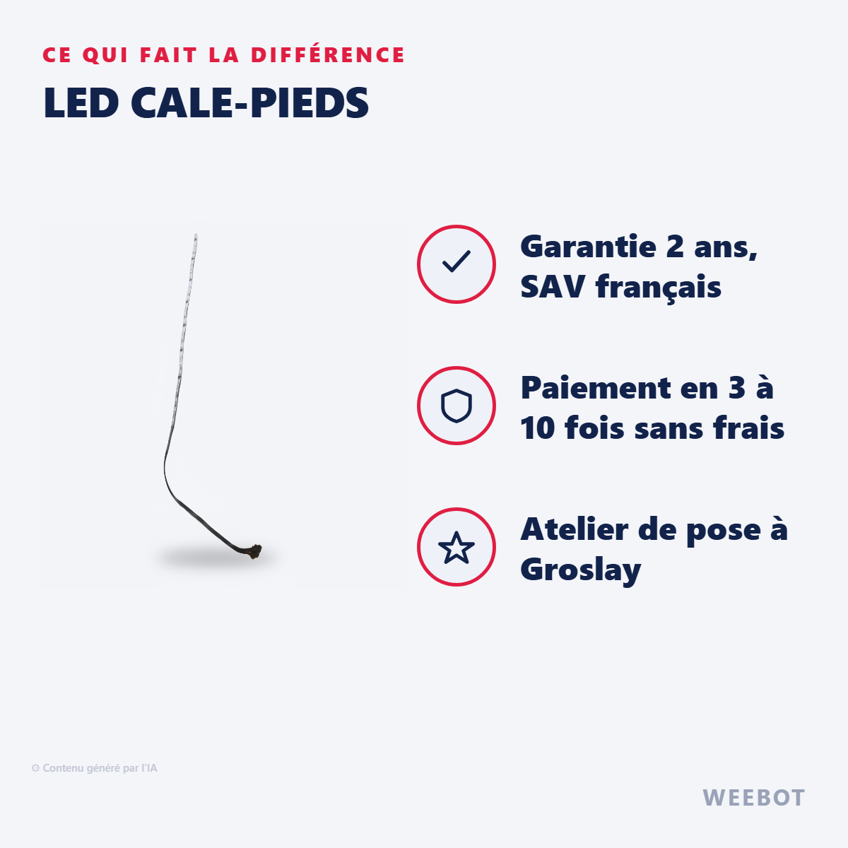 LED Cale-Pieds : les points forts