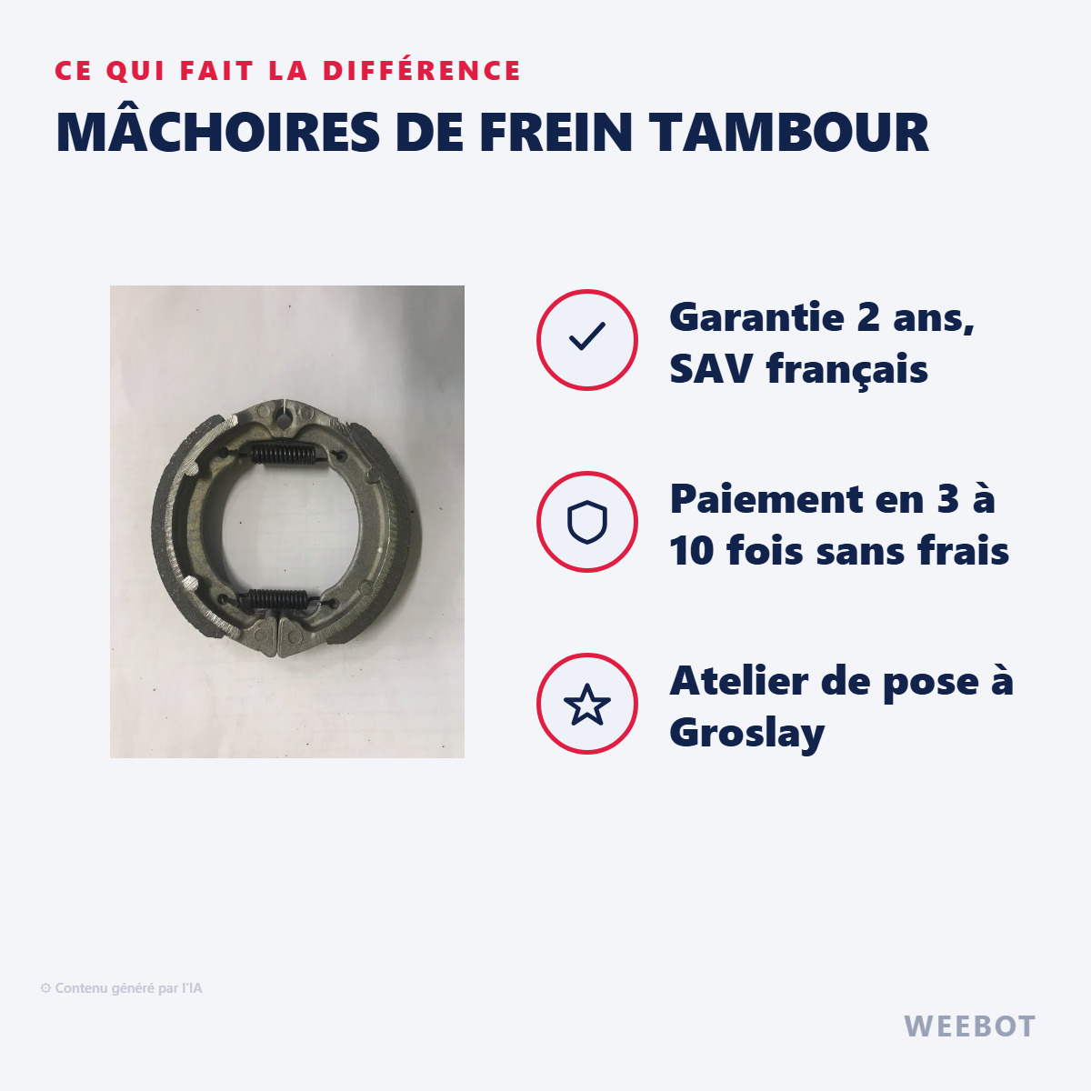 Mâchoires de Frein Tambour : les points forts