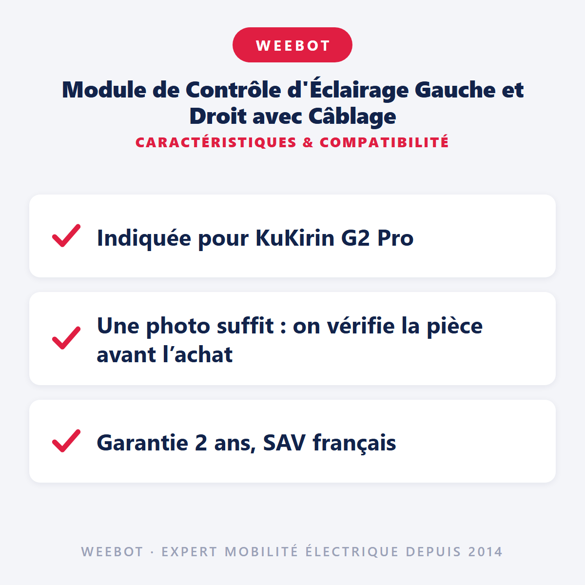 Module de Contrôle d'Éclairage Gauche et Droit avec Câblage : caractéristiques et compatibilité