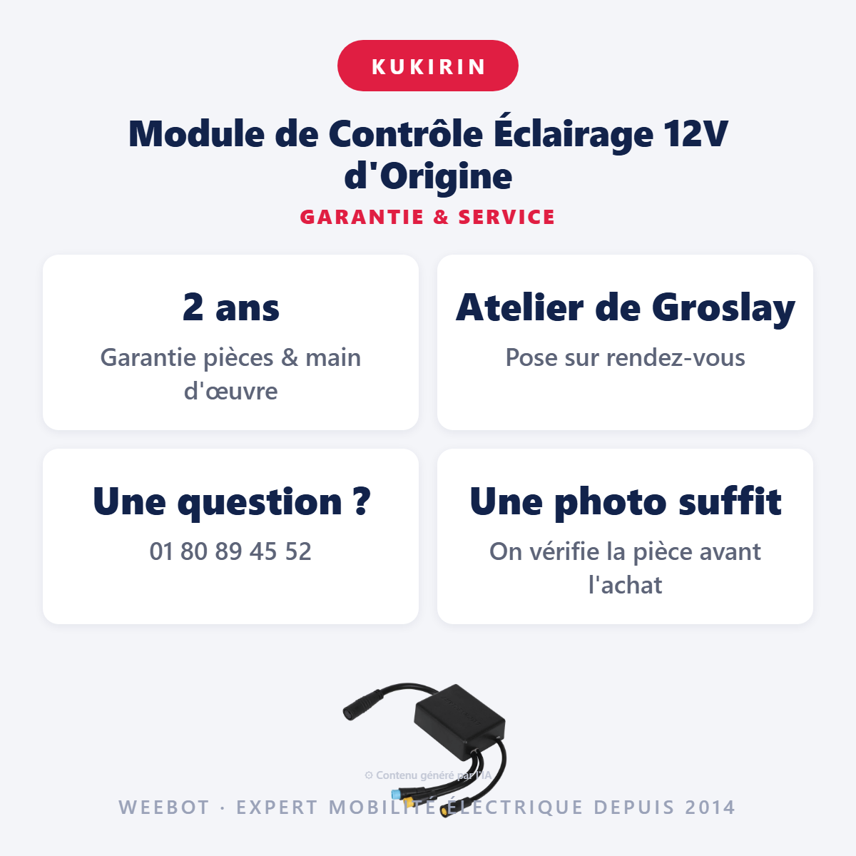 Module de Contrôle Éclairage 12V d'Origine : garantie 2 ans et service après-vente