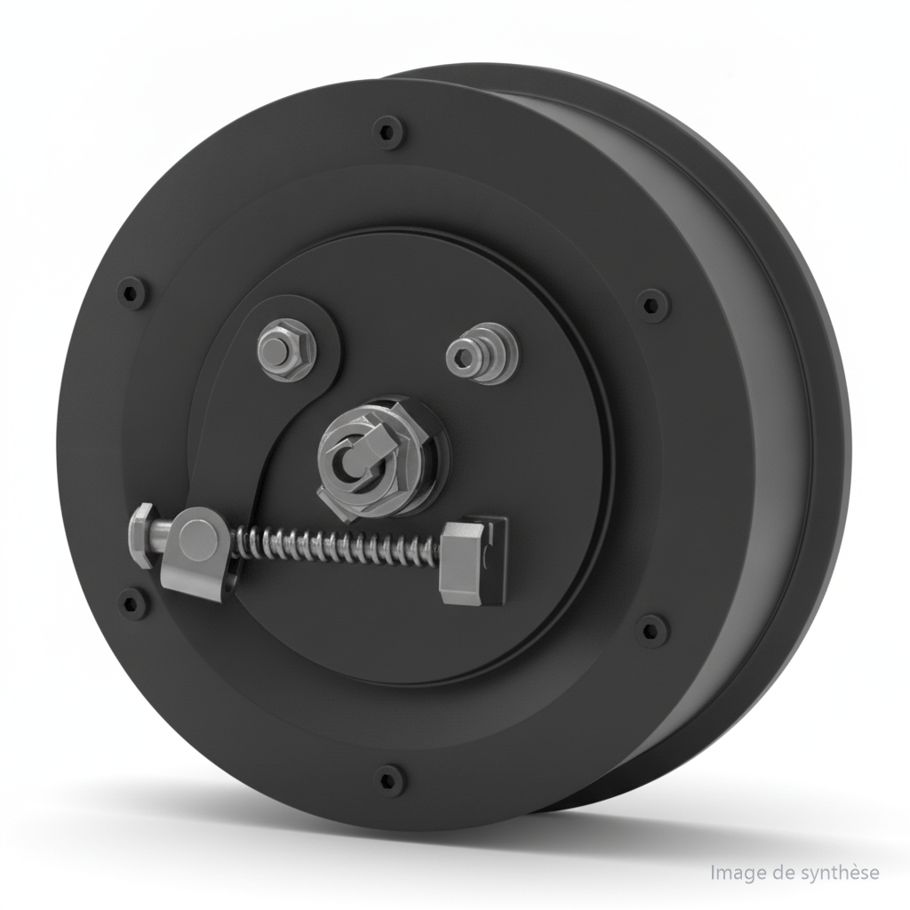 Schéma d'un moteur arrière avec pneu plein de Dualtron Dolphin