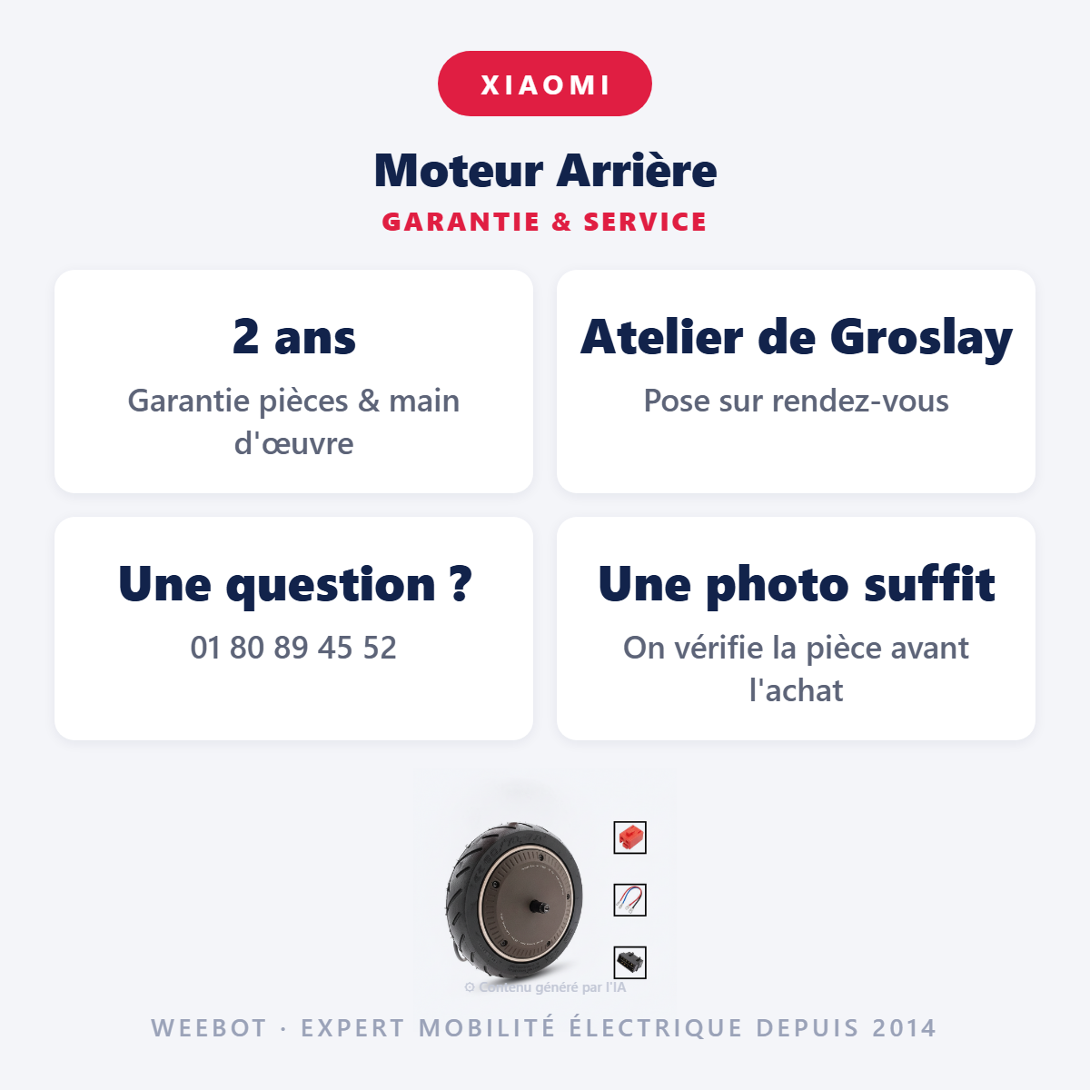 Moteur Arrière : garantie 2 ans et service après-vente