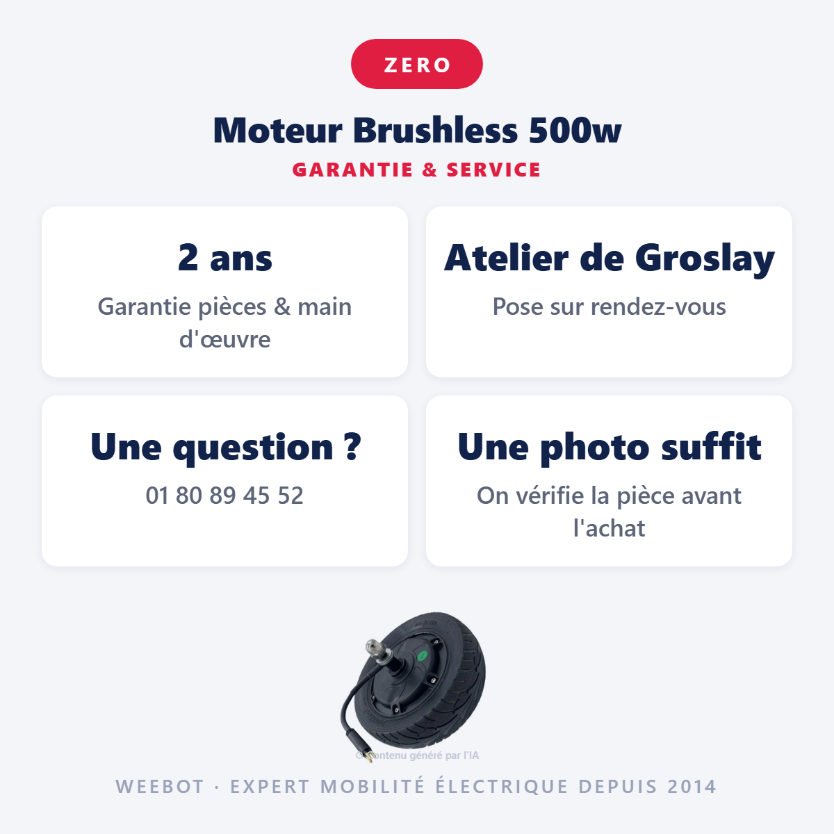 Moteur Brushless 500w : garantie 2 ans et service après-vente