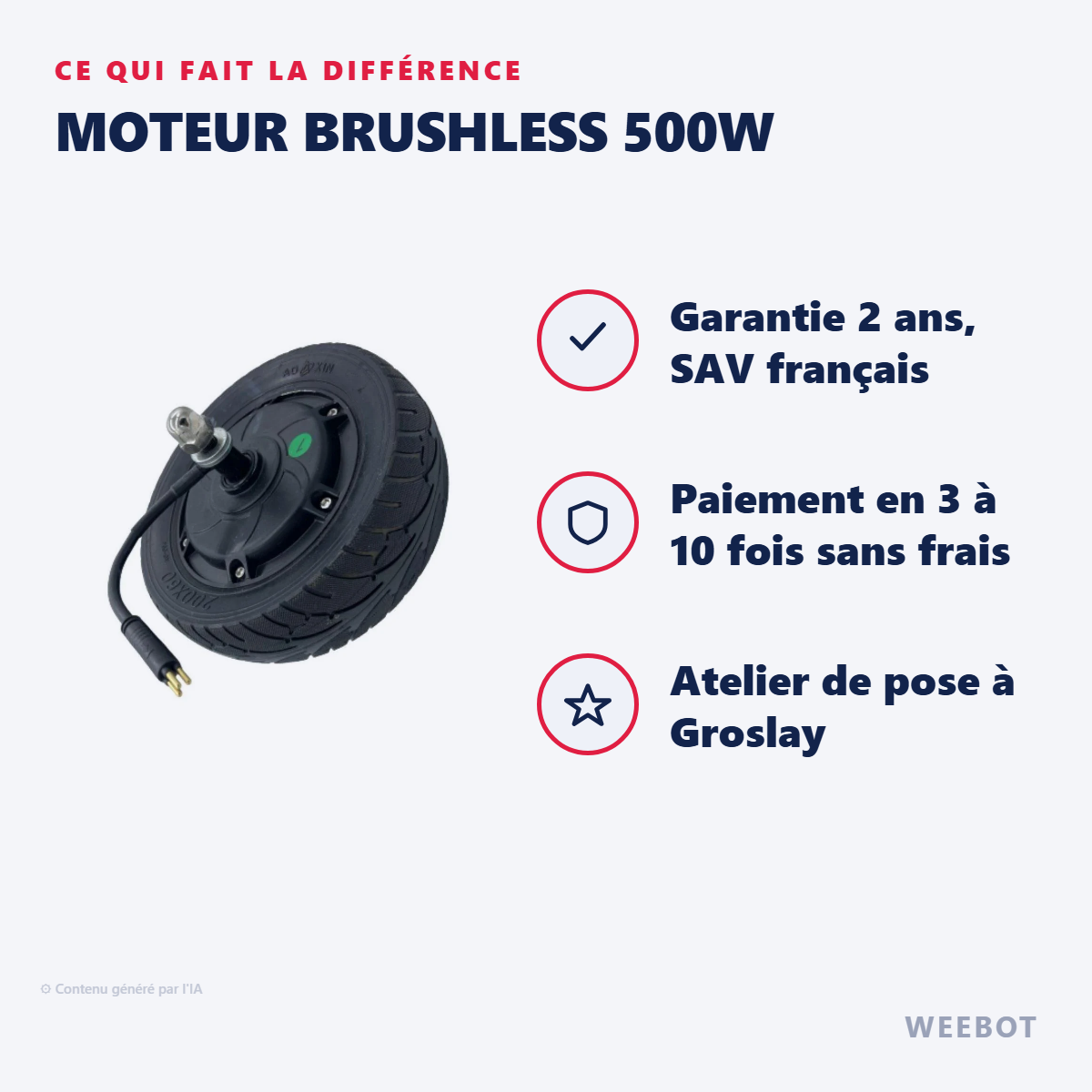 Moteur Brushless 500w : les points forts