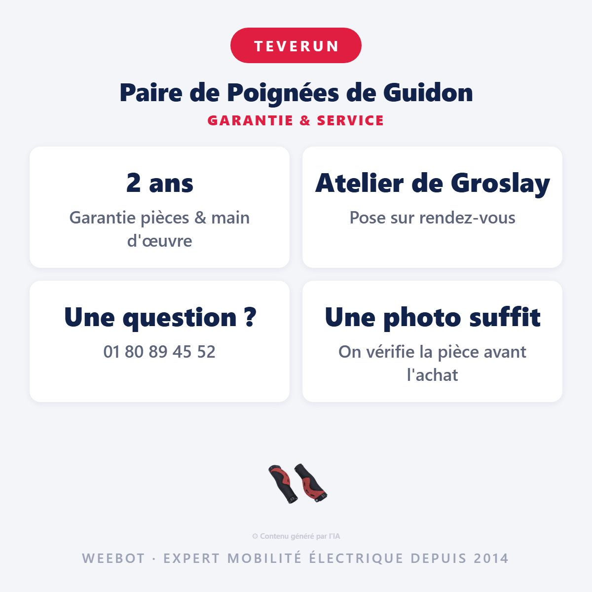 Paire de Poignées de Guidon pour Trottinette Electrique Blade X - Weebot