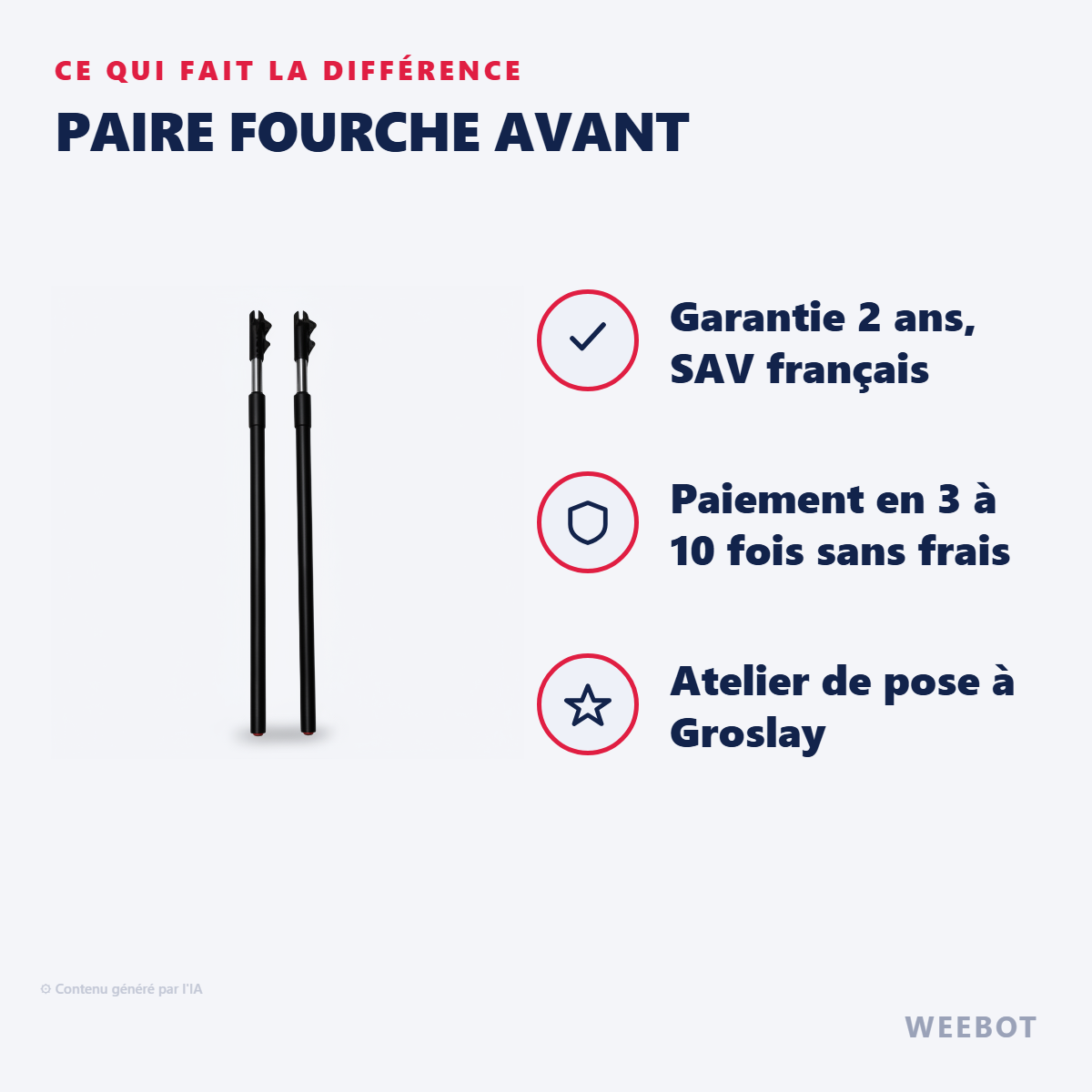 Paire Fourche Avant : les points forts