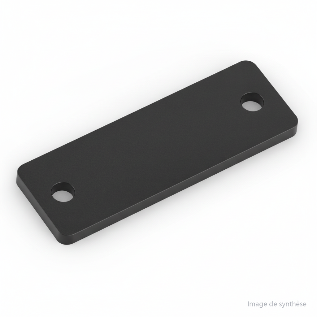 Schéma d'une plaque de béquille rectangulaire à deux trous pour Dualtron Mini Spécial