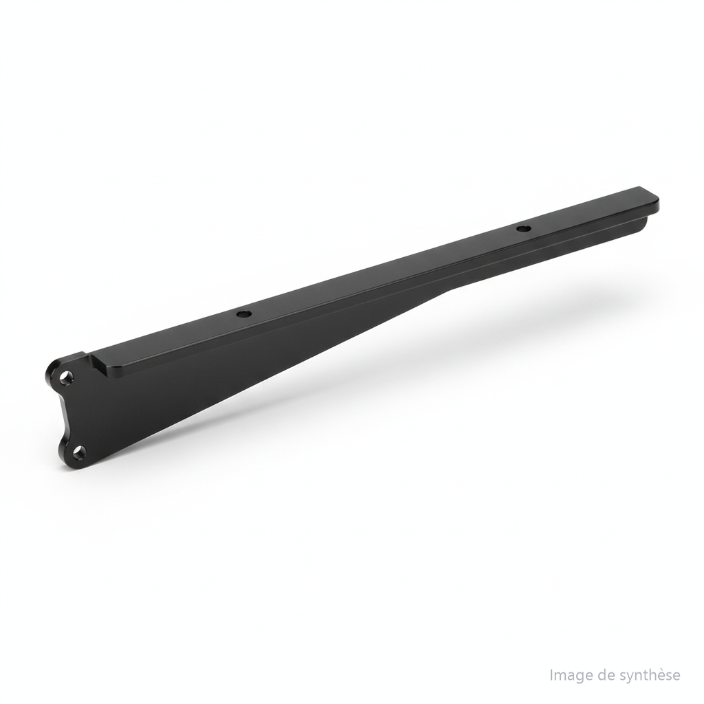 Schéma technique d'une plaque support de selle gauche pour trottinette électrique Dualtron X
