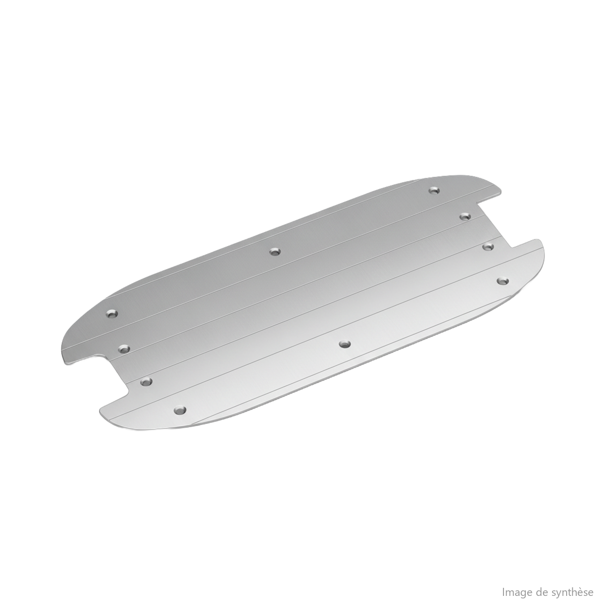 Dessin technique du plateau de deck en aluminium pour Dualtron Victor Luxury