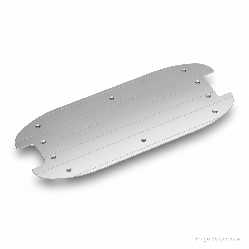 Dessin technique du plateau de deck en aluminium pour Dualtron Victor Luxury