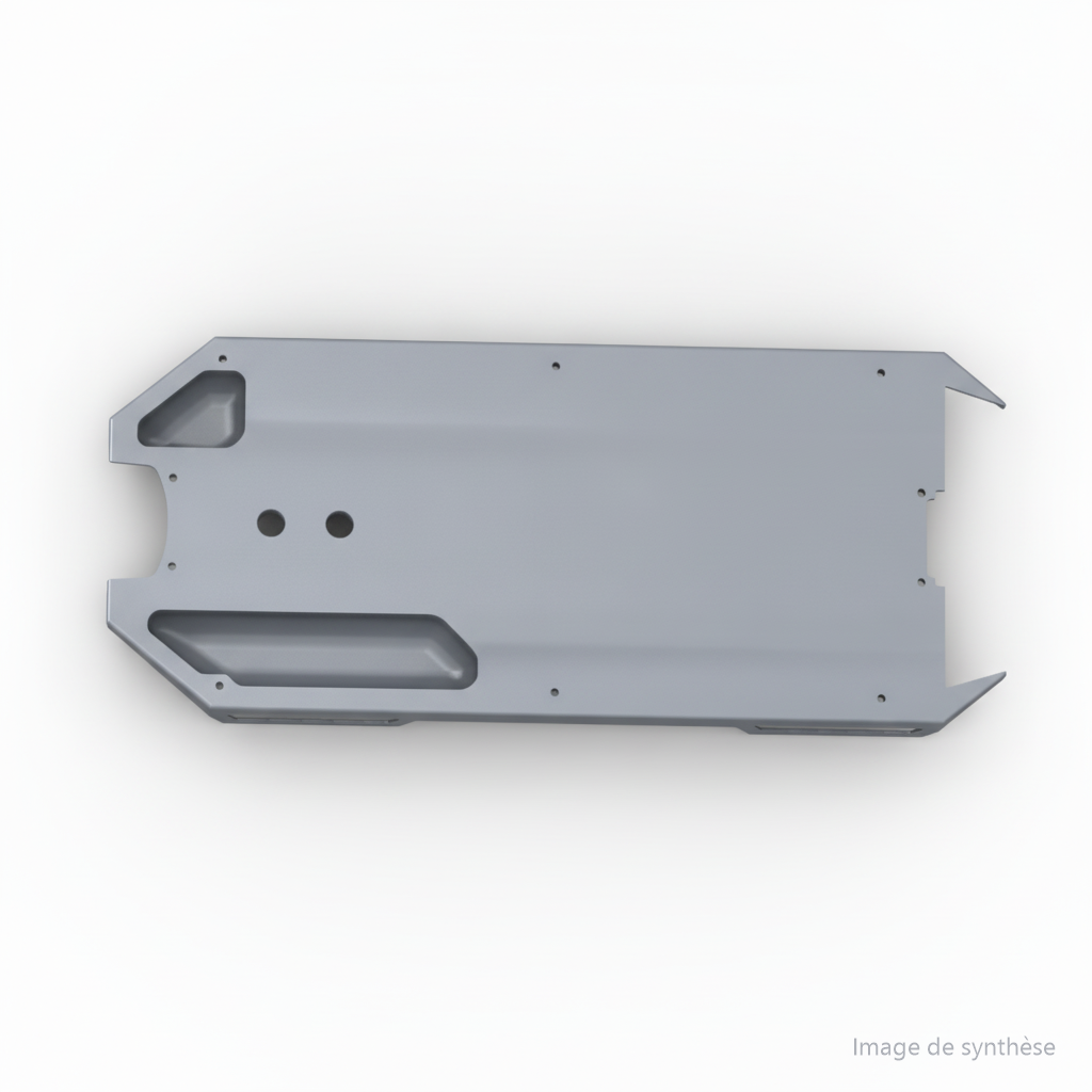 Plateau deck gris de Dualtron Spider 2 vu du dessus