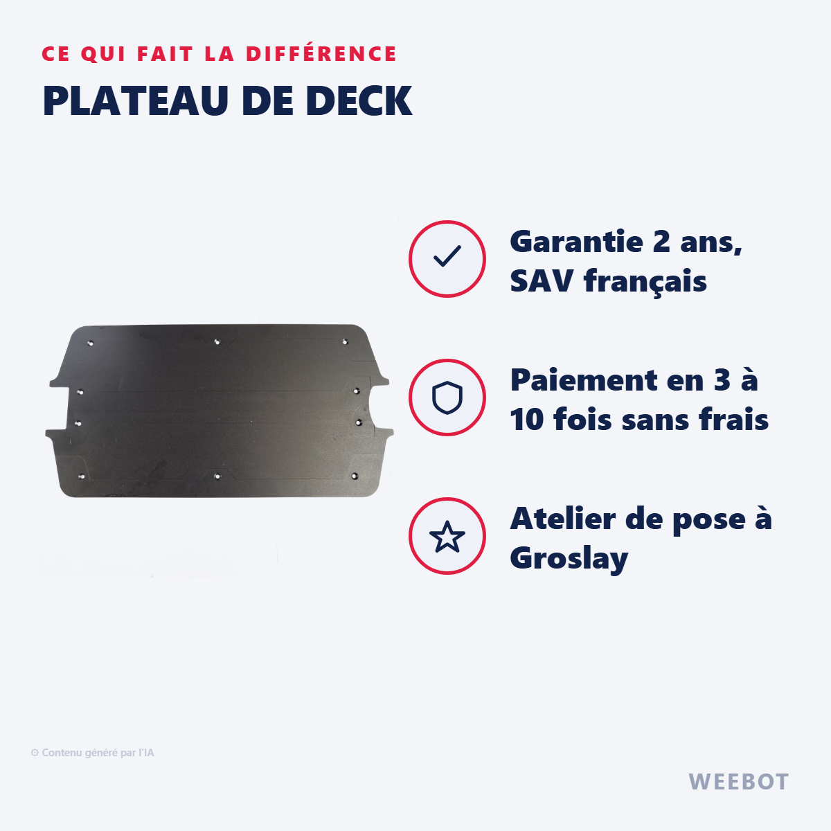 Plateau de Deck : les points forts