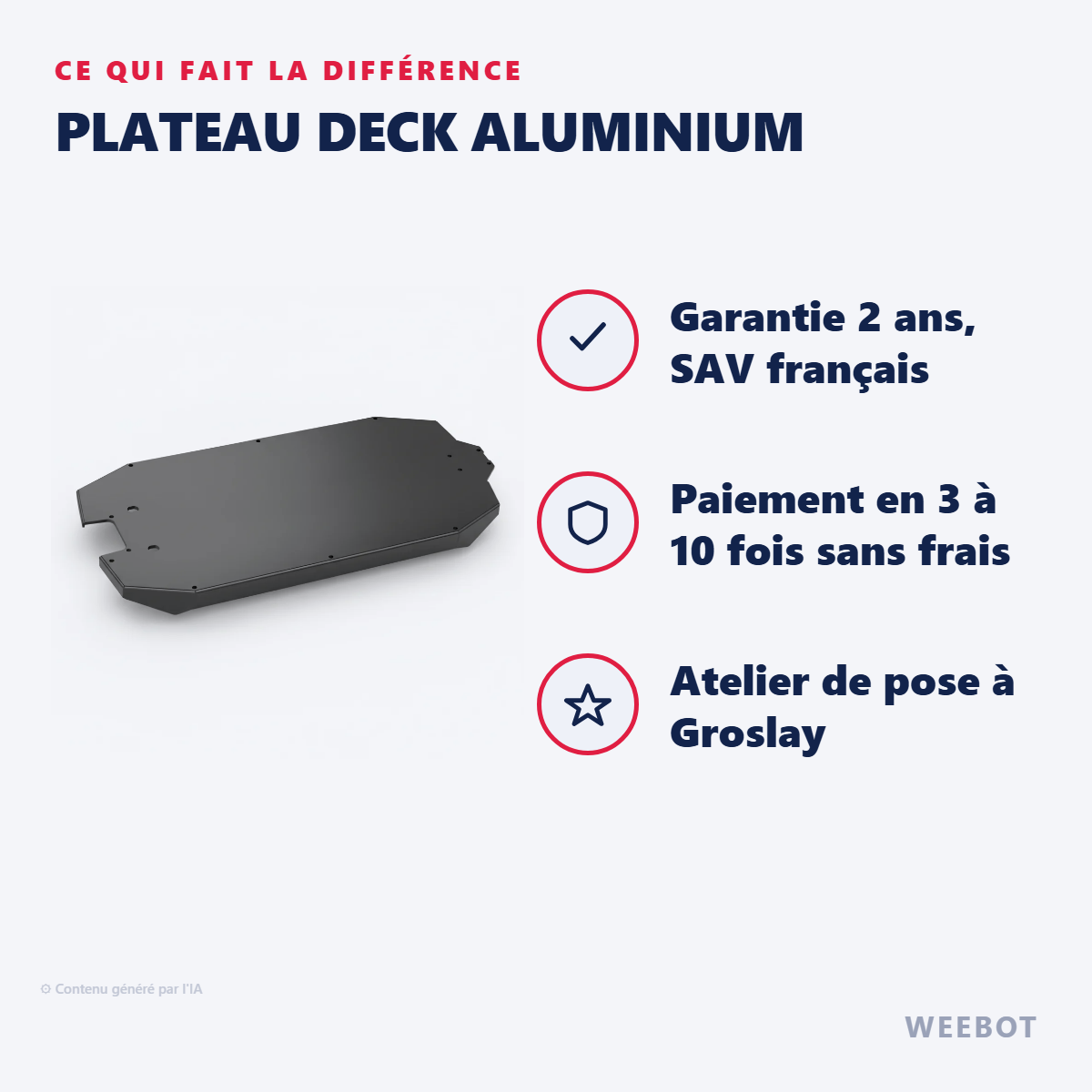 Plateau Deck Aluminium : les points forts