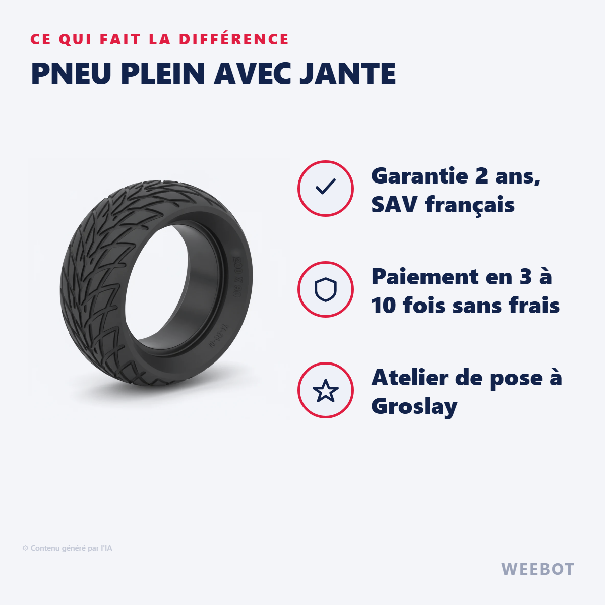 Pneu Plein avec Jante : les points forts
