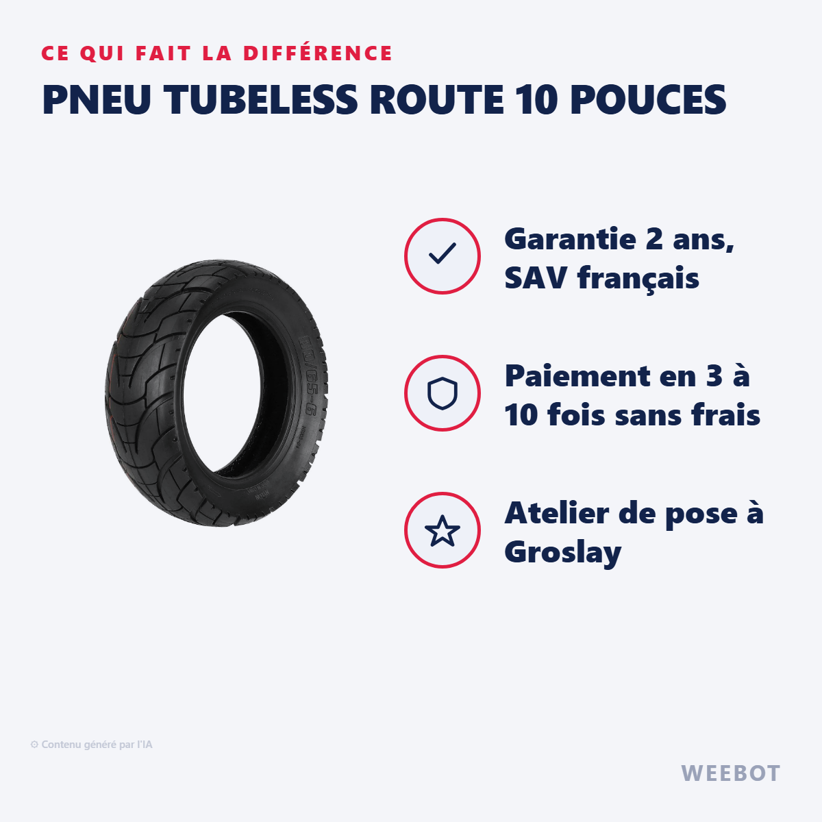 Pneu Tubeless Route 10 Pouces : les points forts
