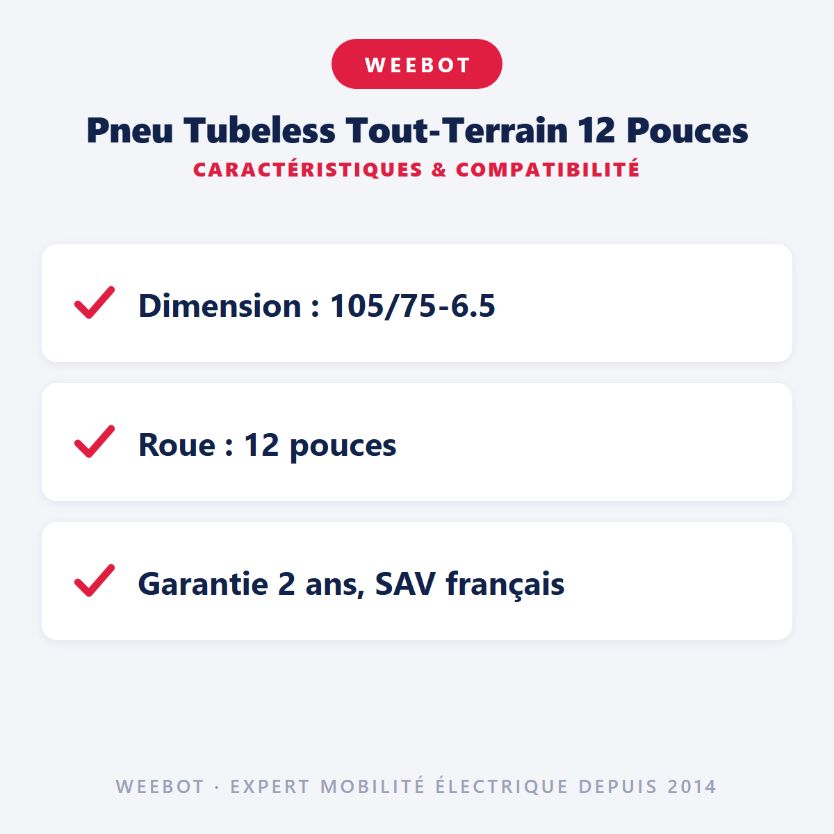 Pneu Tubeless Tout-Terrain 12 Pouces : caractéristiques et compatibilité