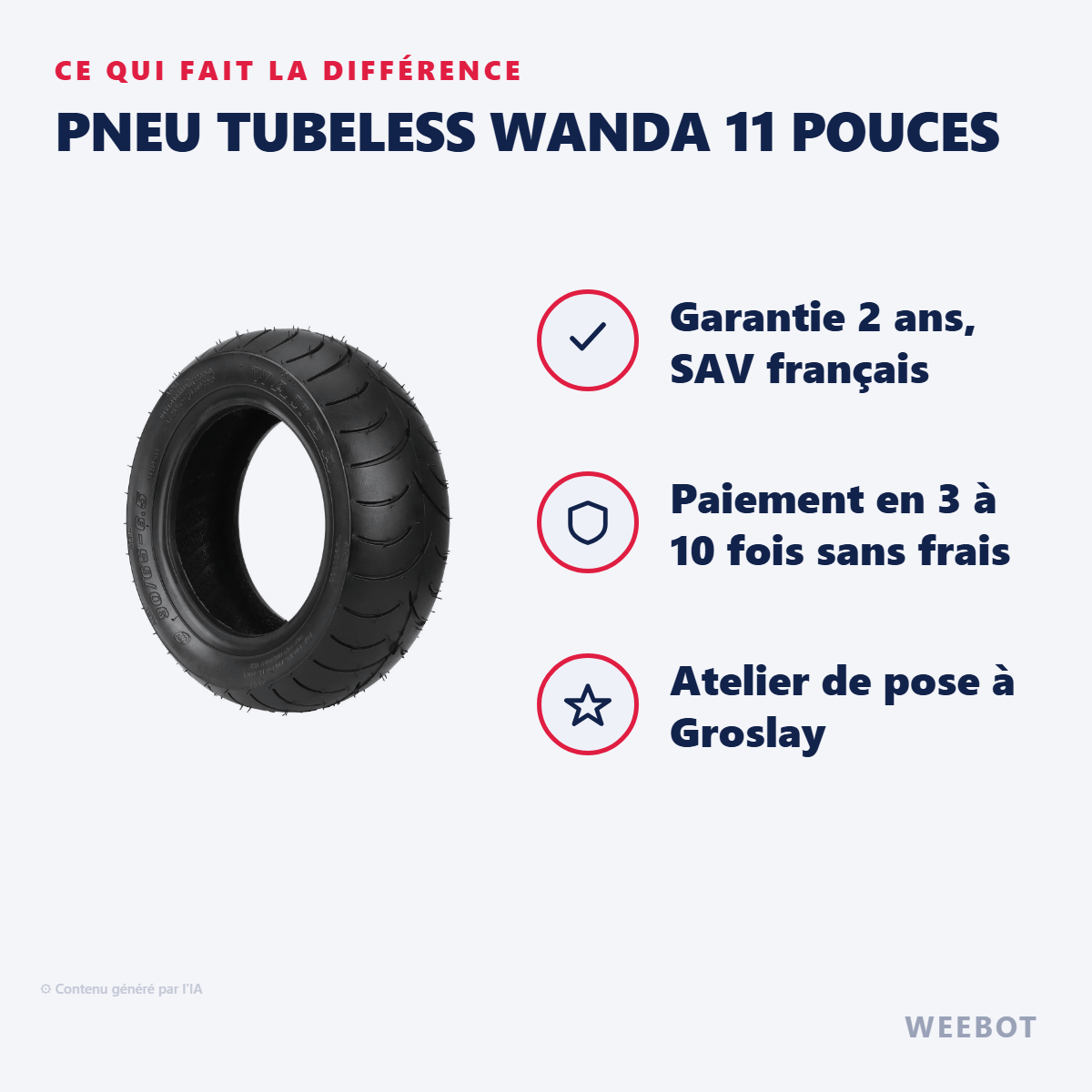 Pneu Tubeless Wanda 11 Pouces : les points forts