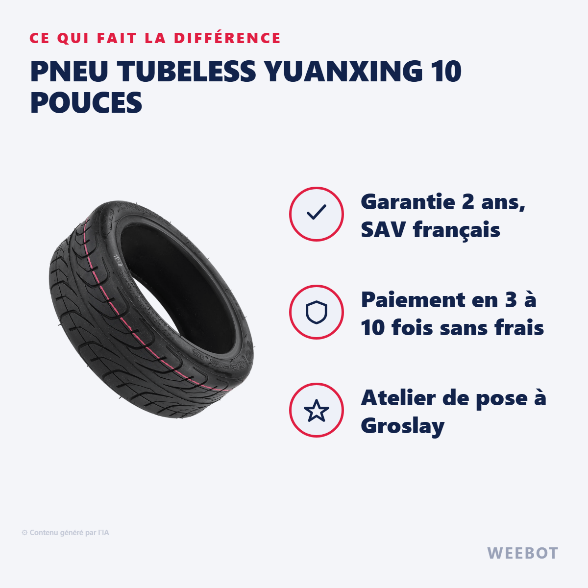 Pneu Tubeless Yuanxing 10 Pouces : les points forts
