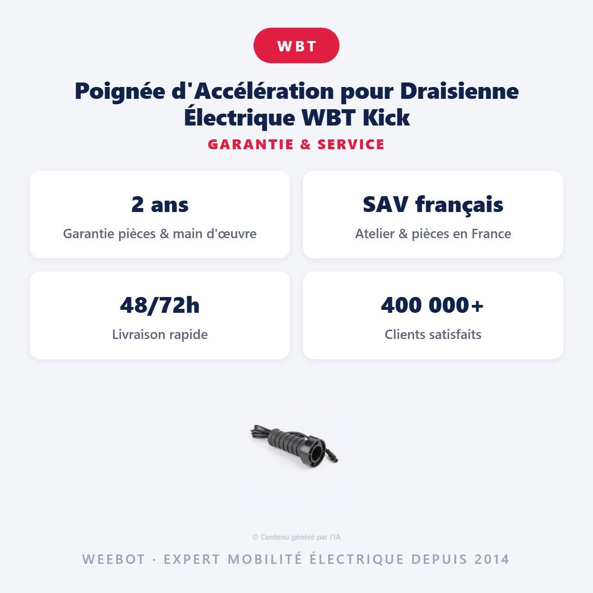 Poignée d'Accélération pour Draisienne Électrique WBT Kick - Weebot