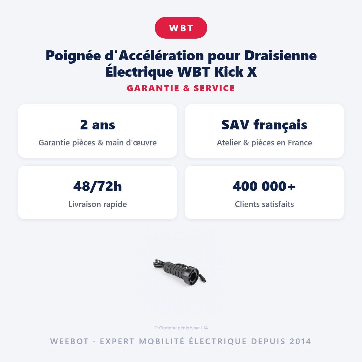 Poignée d'Accélération pour Draisienne Électrique WBT Kick X - Weebot