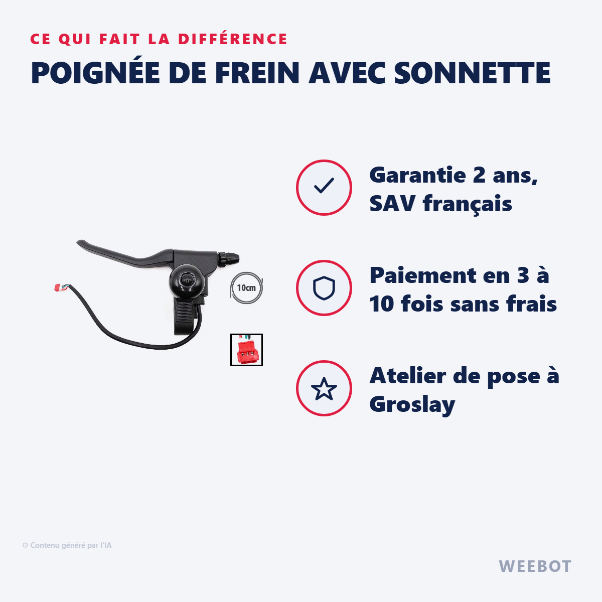 Poignée de Frein avec Sonnette : les points forts