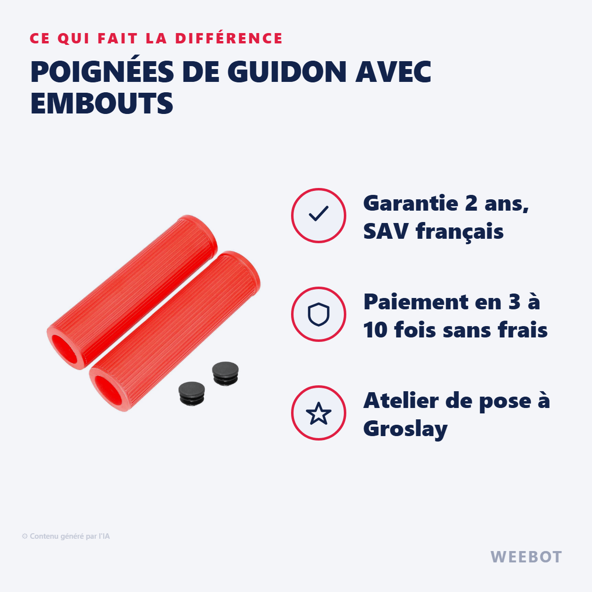 Poignées de Guidon avec Embouts : les points forts