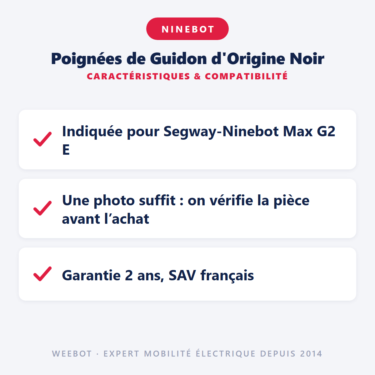 Poignées de Guidon d'Origine Noir : caractéristiques et compatibilité
