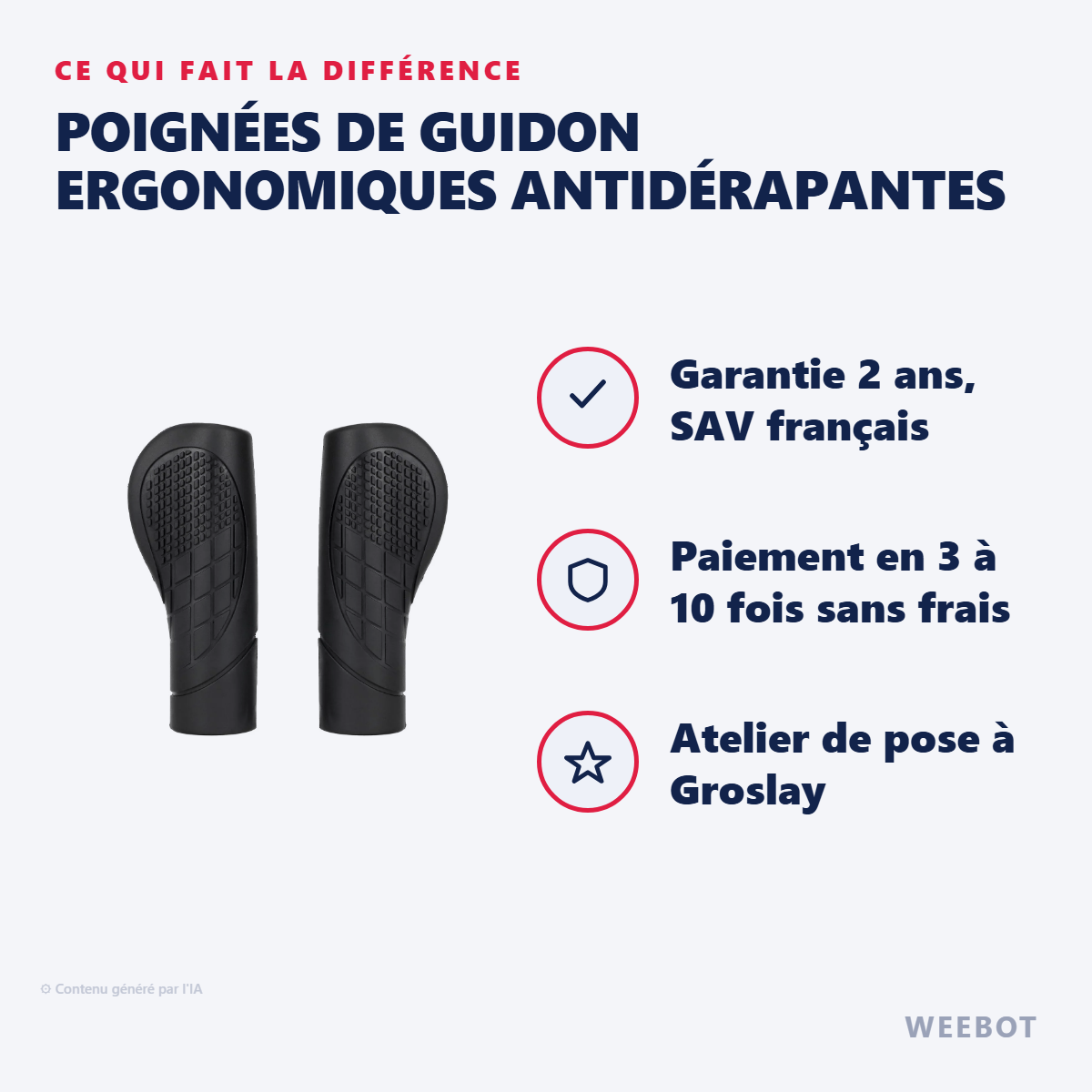 Poignées de Guidon Ergonomiques Antidérapantes : les points forts