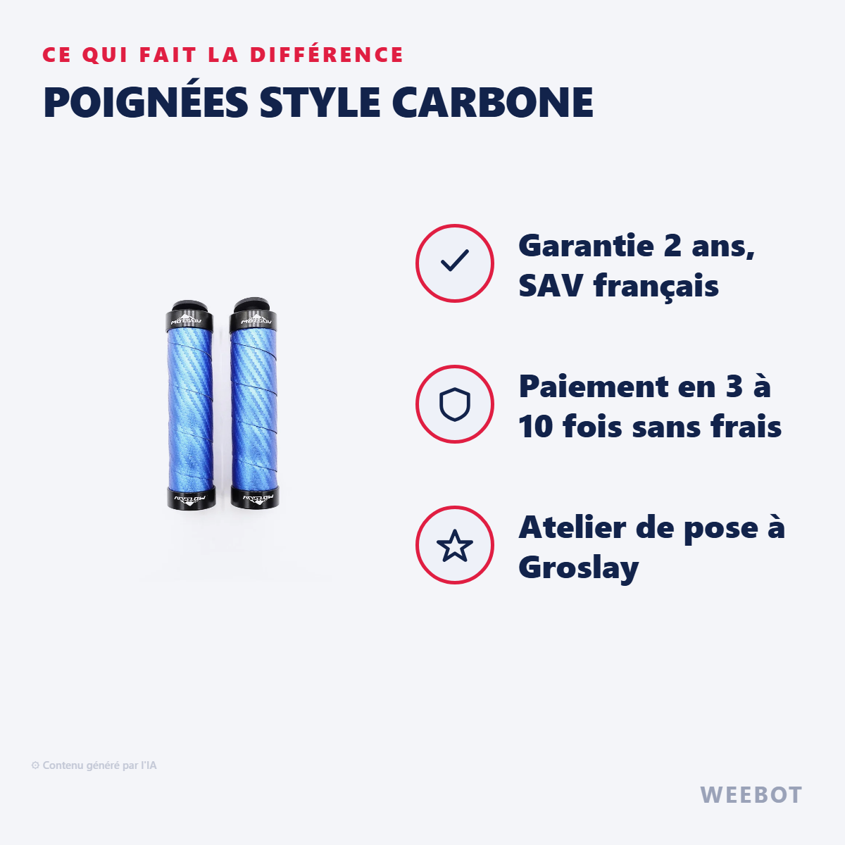 Poignées Style Carbone : les points forts