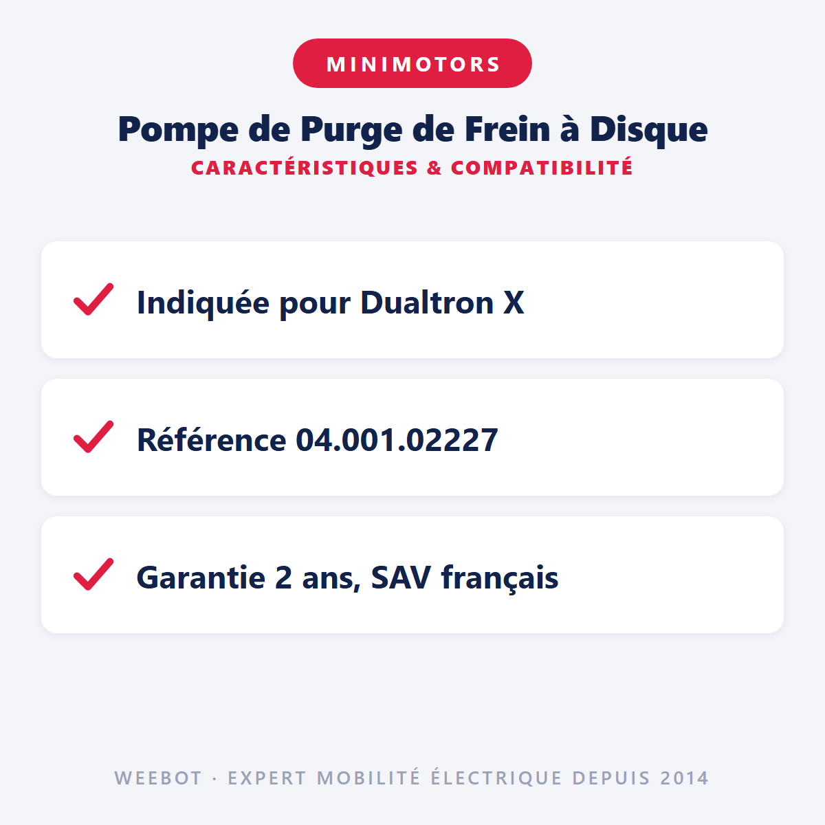 Pompe de Purge de Frein à Disque : caractéristiques et compatibilité