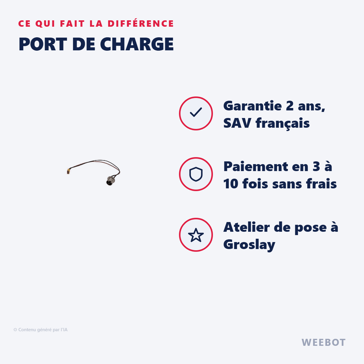 Port de Charge pour Trottinette Electrique Dualtron Blade X - Weebot