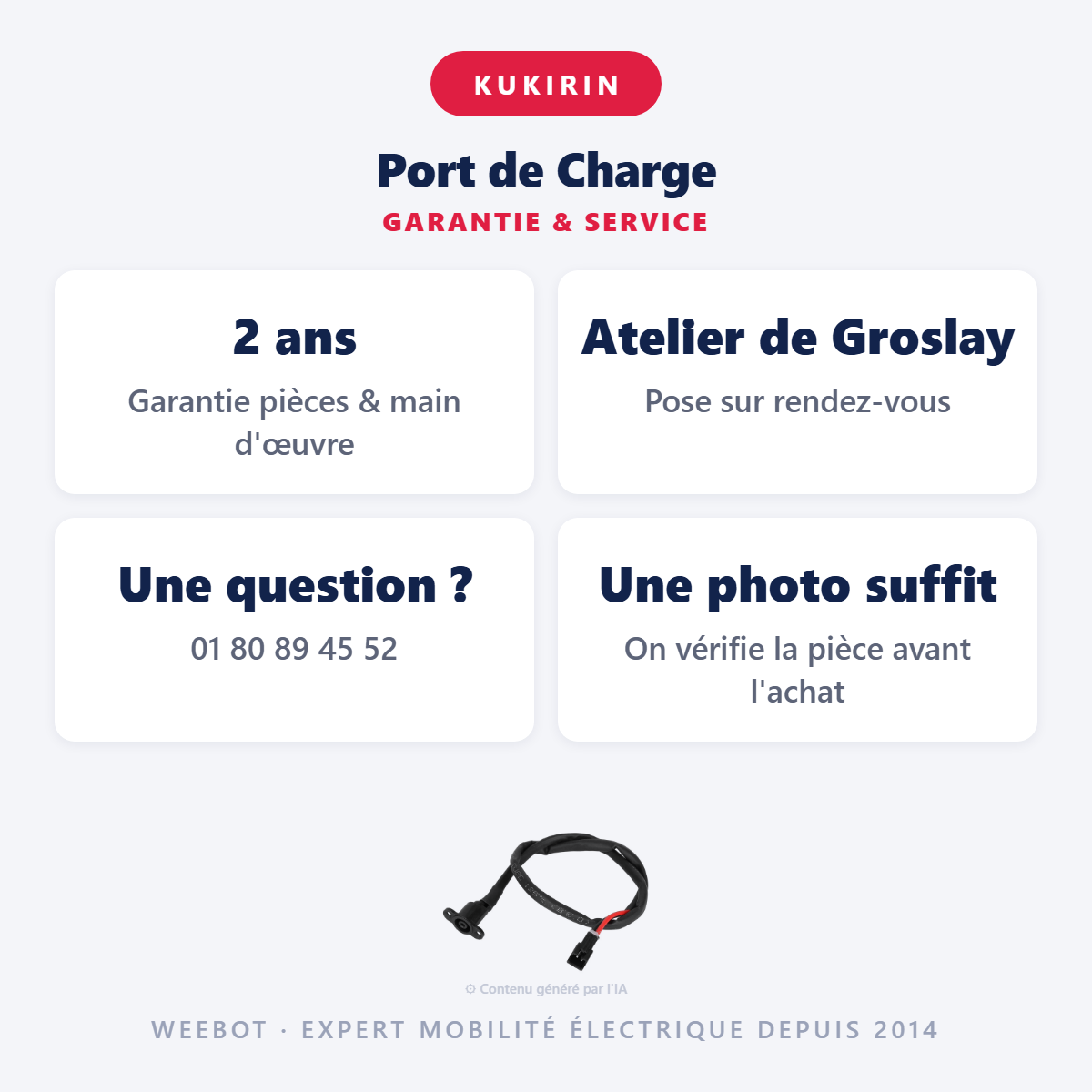 Port de Charge : garantie 2 ans et service après-vente