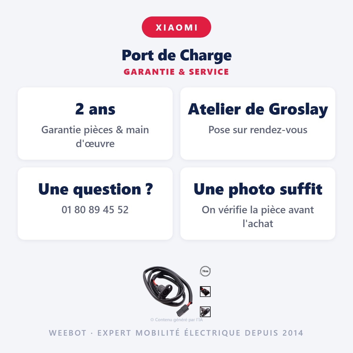 Port de Charge : garantie 2 ans et service après-vente
