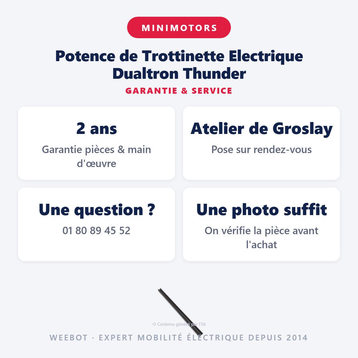 Potence de Trottinette Electrique Dualtron Thunder - Weebot