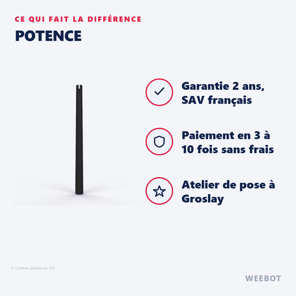 Potence pour Trottinette Electrique E-Twow 48V - Weebot
