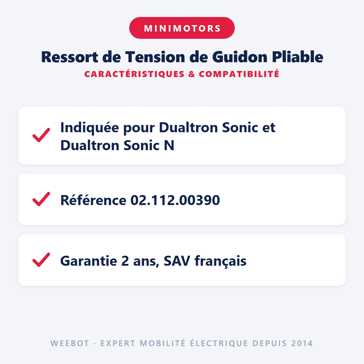 Ressort de Tension de Guidon Pliable : caractéristiques et compatibilité