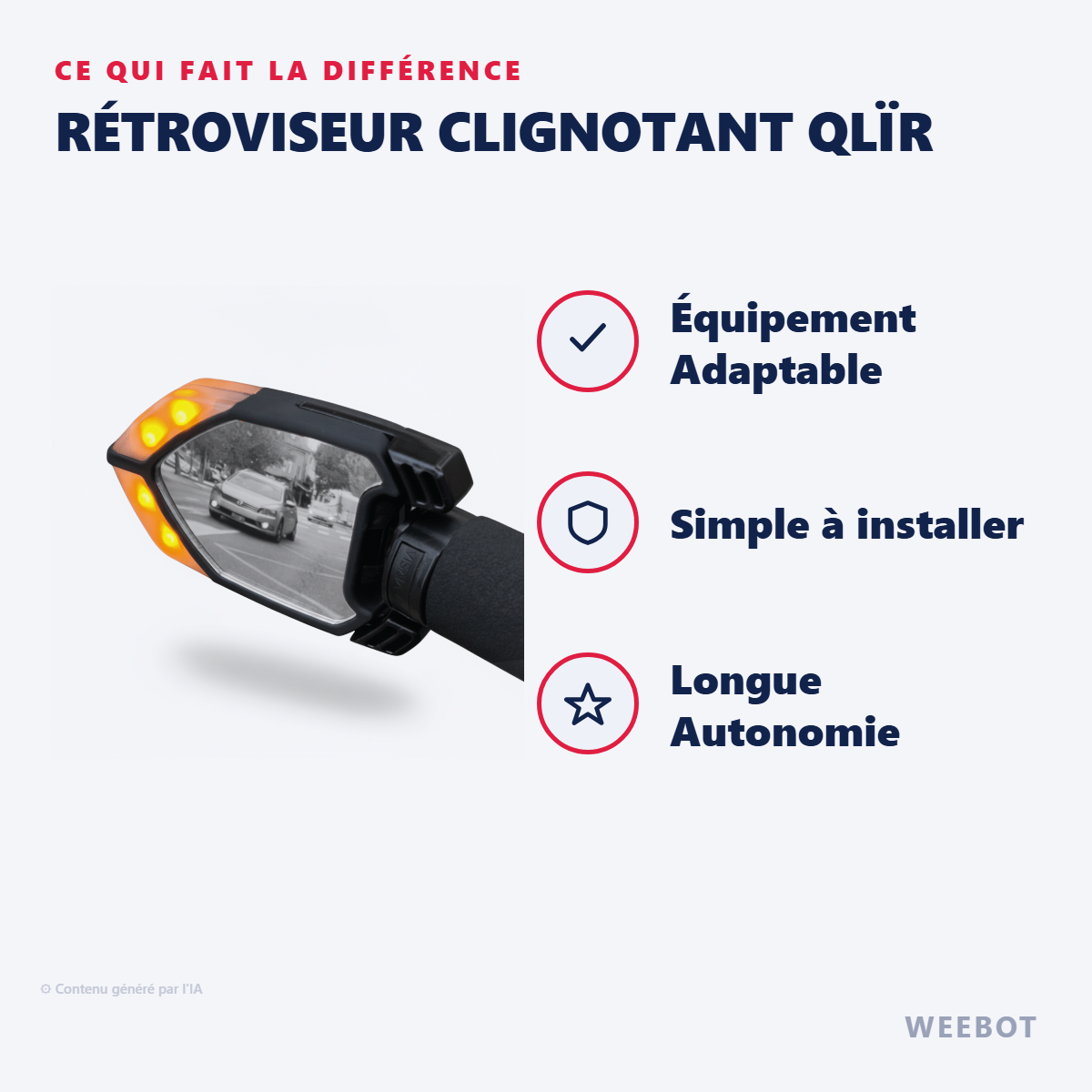 Rétroviseur Clignotant Qlïr : les points forts