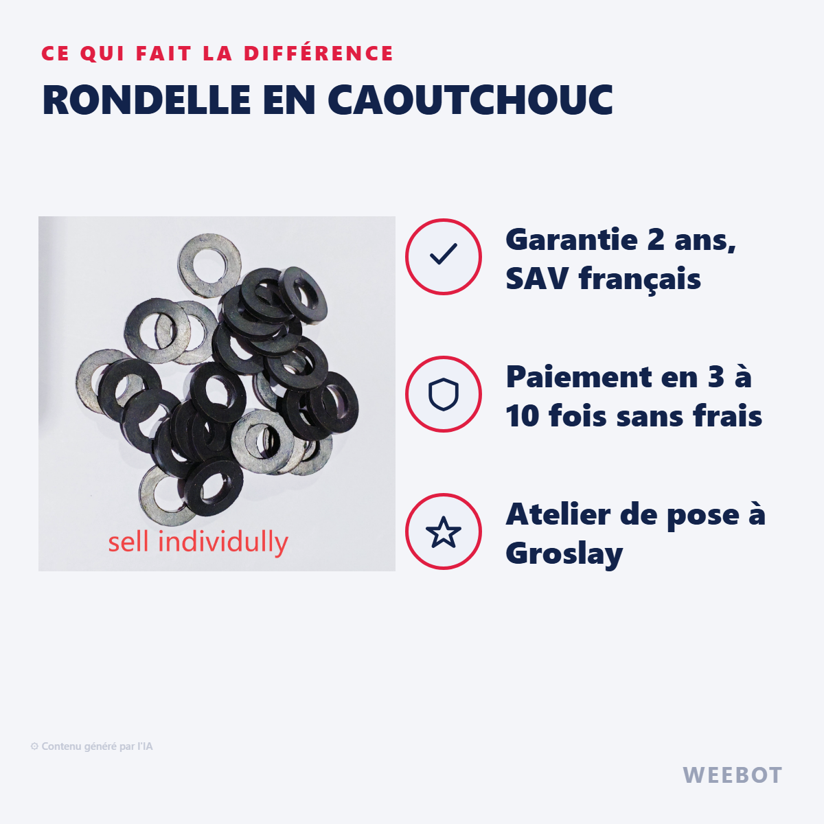 Rondelle en Caoutchouc : les points forts