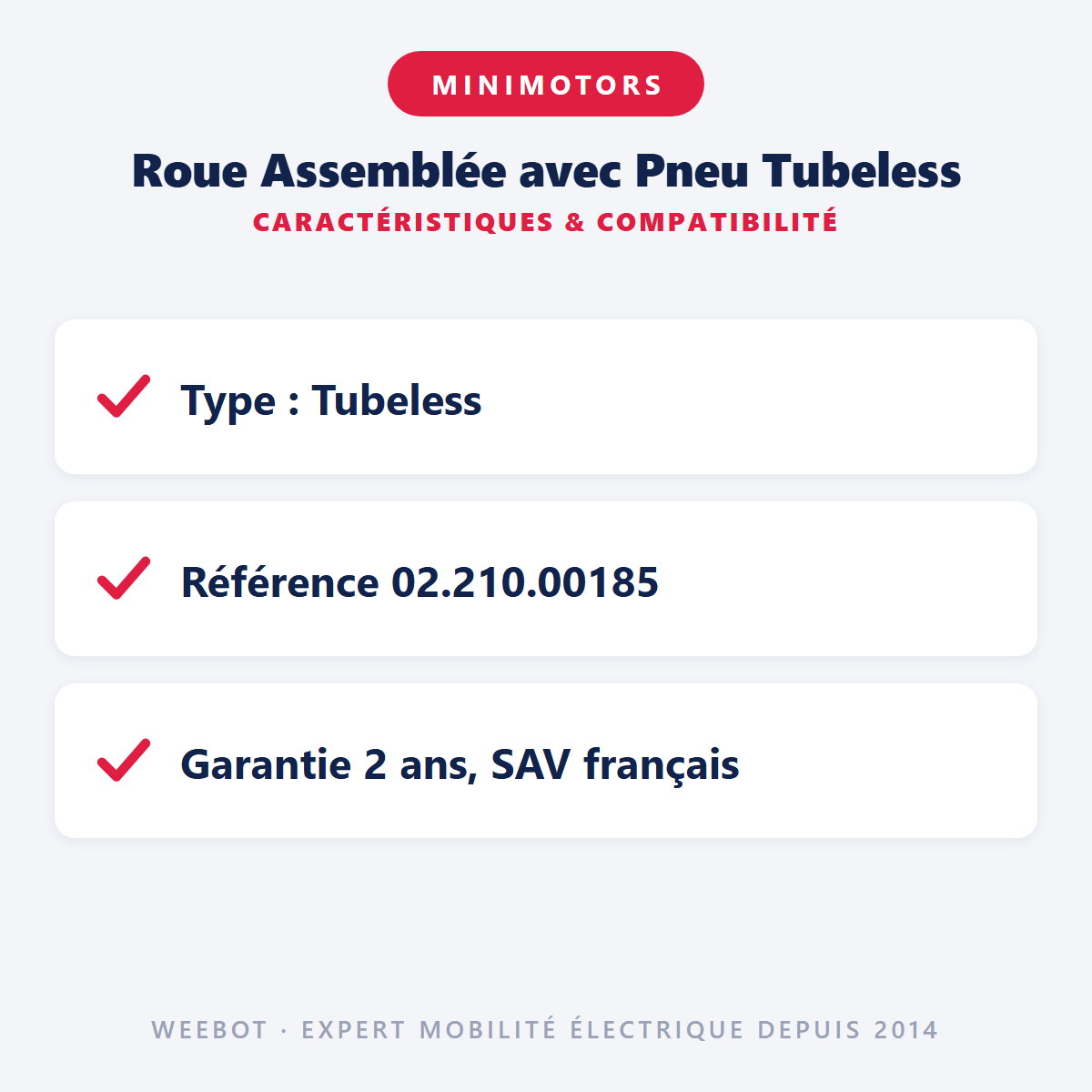 Roue Assemblée avec Pneu Tubeless : caractéristiques et compatibilité