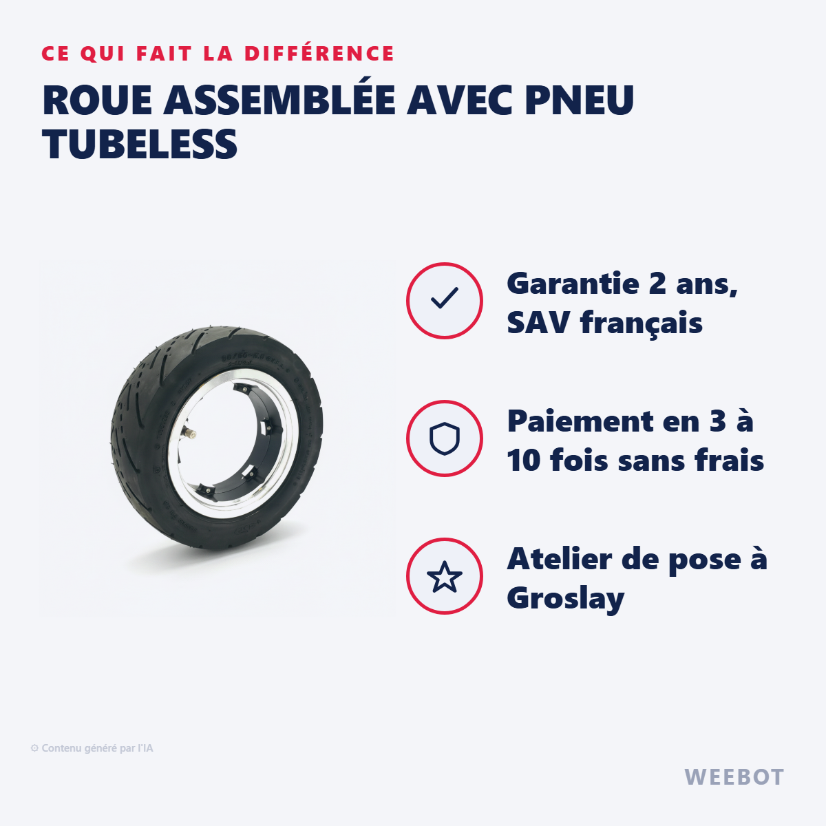 Roue Assemblée avec Pneu Tubeless : les points forts