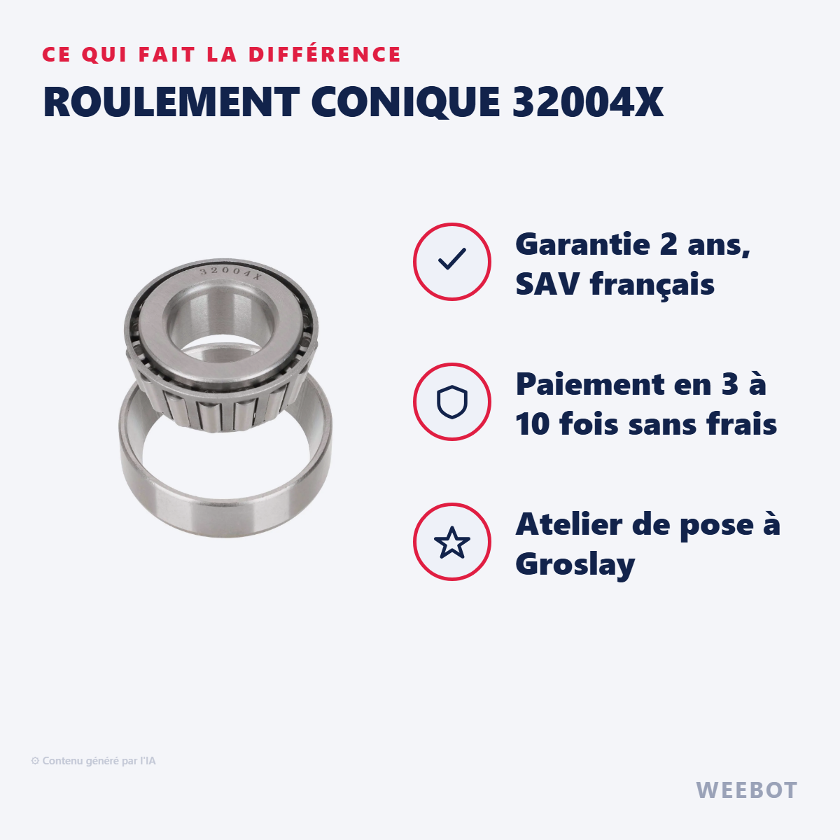 Roulement Conique 32004X : les points forts
